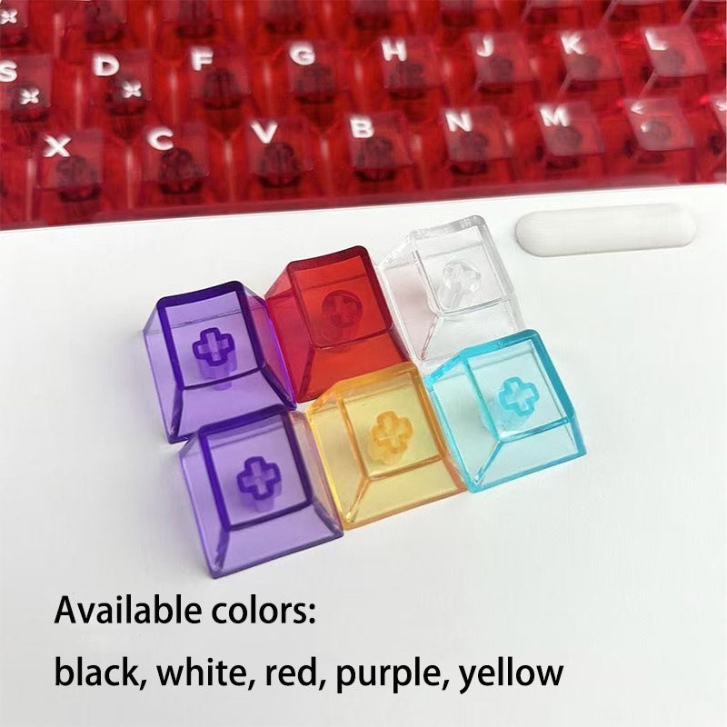 PC Transparent Keycaps Cherry Red/Black/Purple 122keys keycap set Suitable for 80%/85%/100% Keyboards