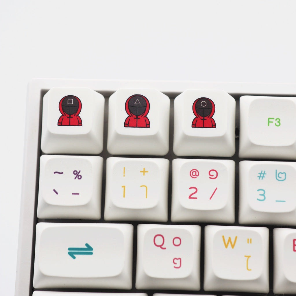 7 Pcs Game-Themed Cartoon Keycap Set (PBT Material) – 4 Arrow Keys+3 Function Keys