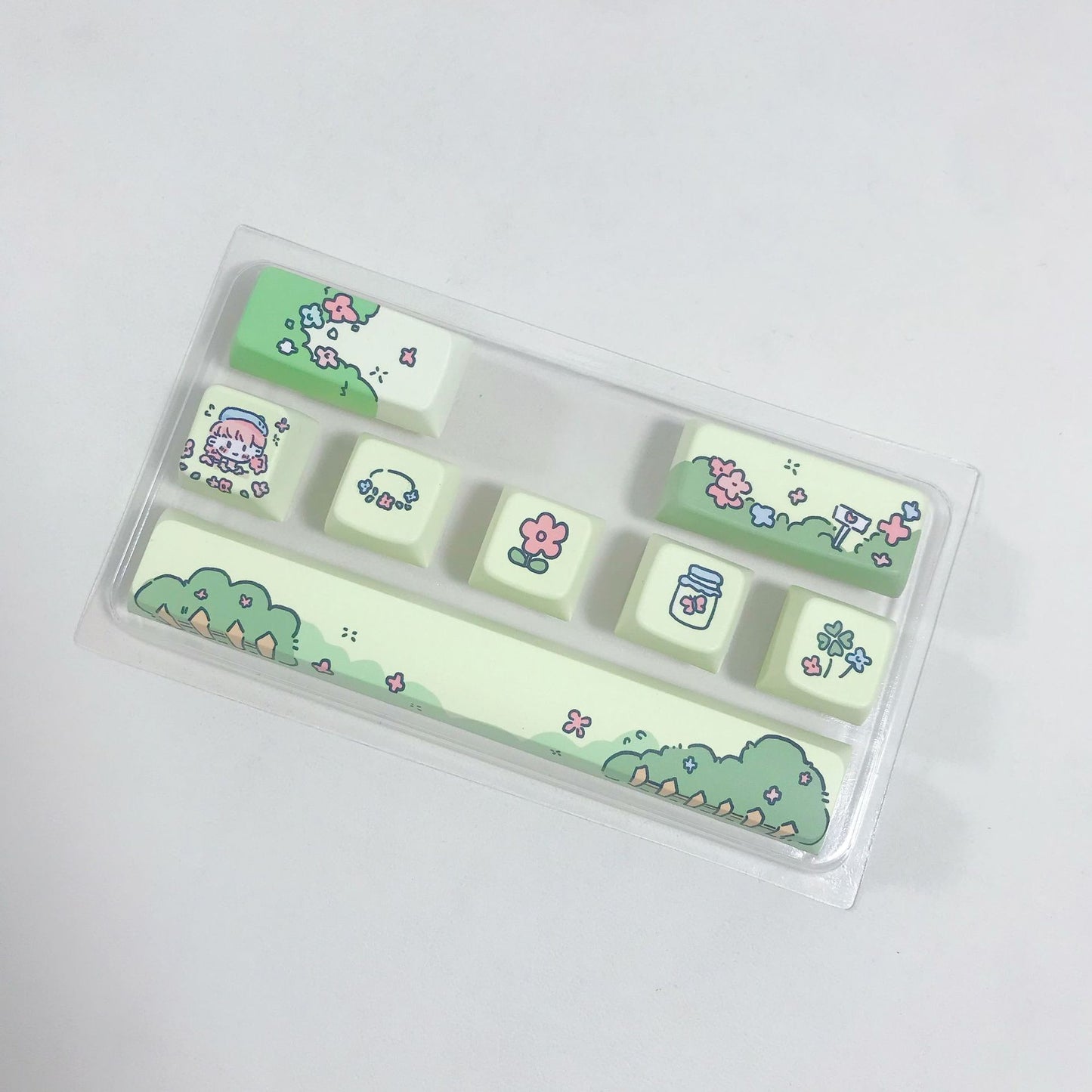 Cartoon Graffiti Custom Keycap for Mechanical Keyboard – PBT 5-Sided Dye-Sub ESC, Enter, and Arrow Key Replacements