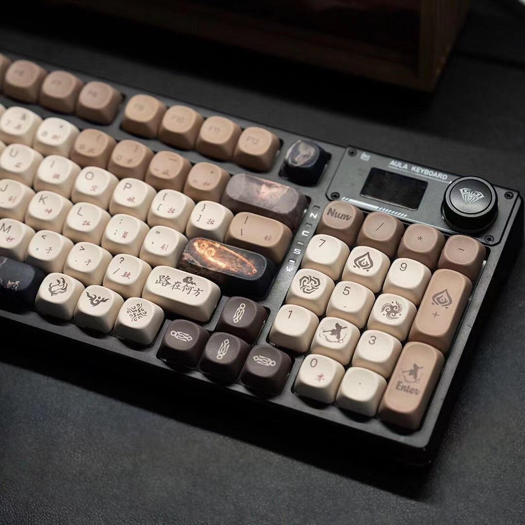 Black mythh ：wukong keycaps 140 keys gaming theme keycap set Suitable for various mechanical keyboards