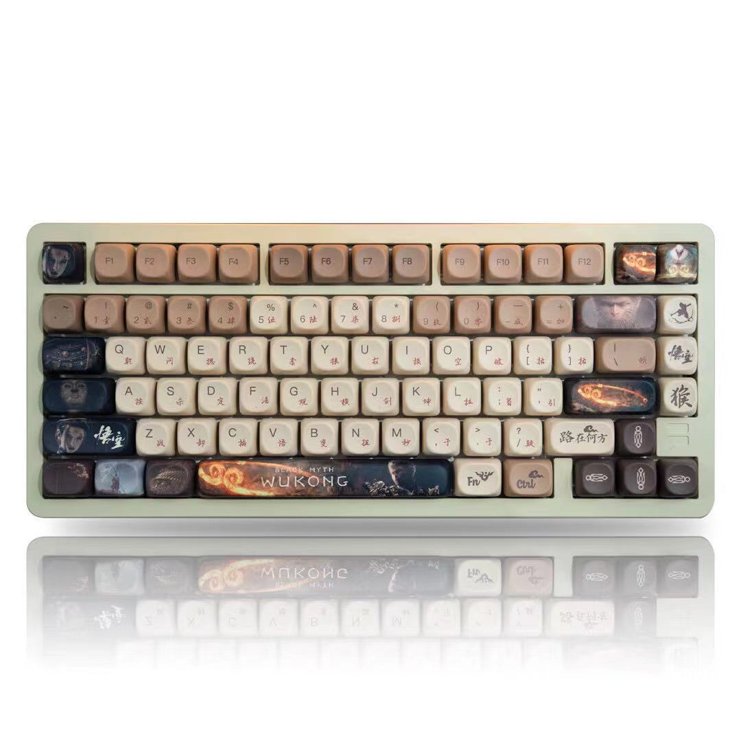 Black mythh ：wukong keycaps 140 keys gaming theme keycap set Suitable for various mechanical keyboards