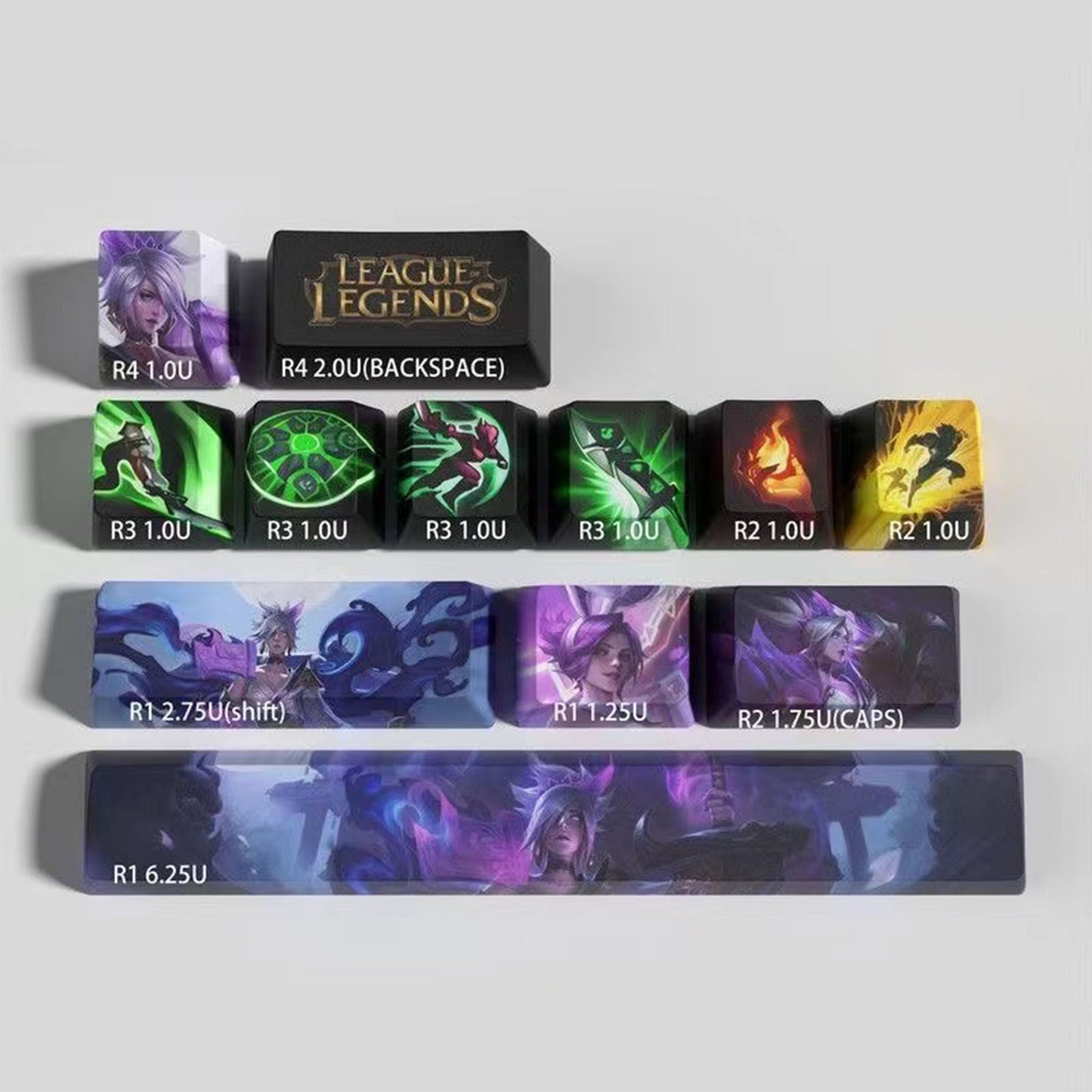 League of Legends keycaps Riven 12 kecaps set