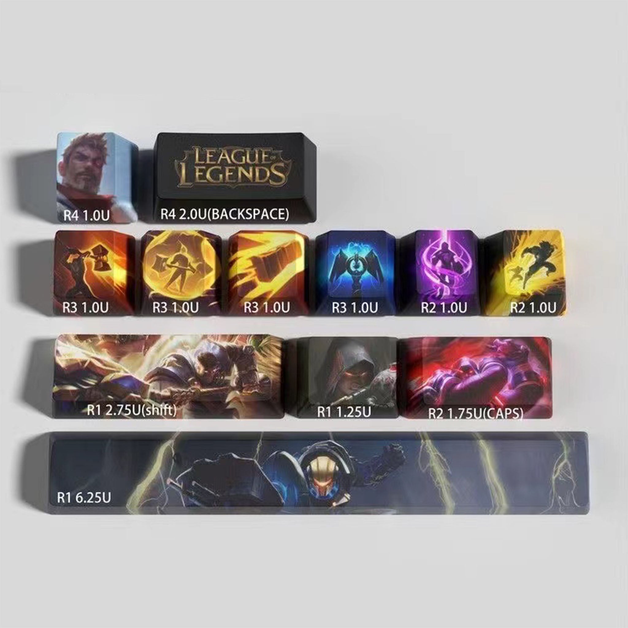 League of Legends keycaps Jayce 12 kecaps set