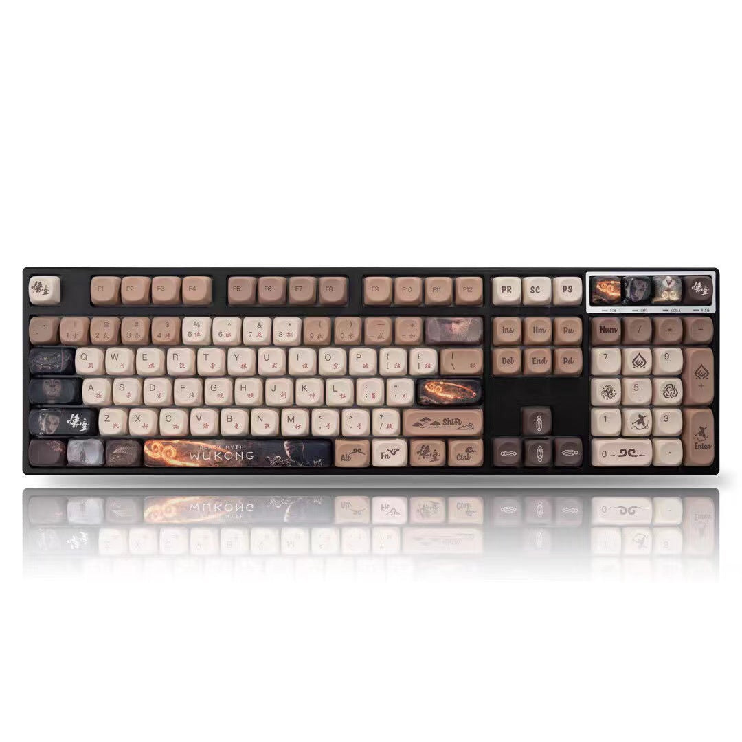 Black mythh ：wukong keycaps 140 keys gaming theme keycap set Suitable for various mechanical keyboards