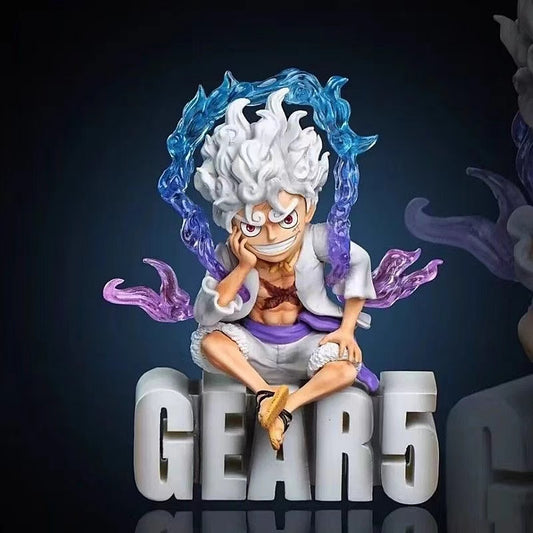 Gear 5 NIKA Luffy Figurine One peice theme Garage Kits Suitable for desktop and computer case placement