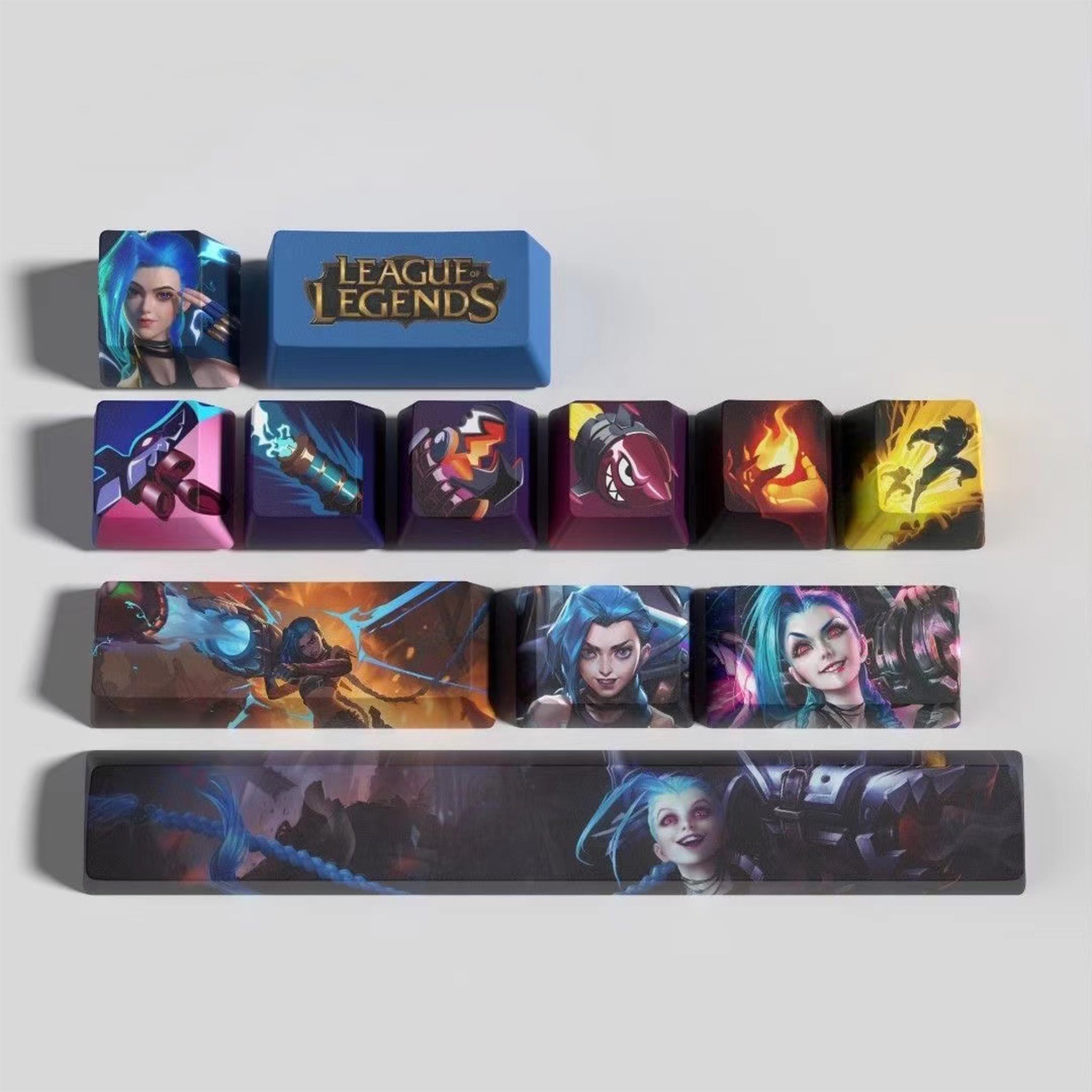 League of Legends Keycaps JINX 12 keycaps set