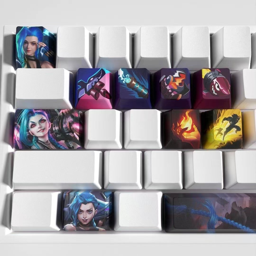League of Legends Keycaps JINX 12 keycaps set
