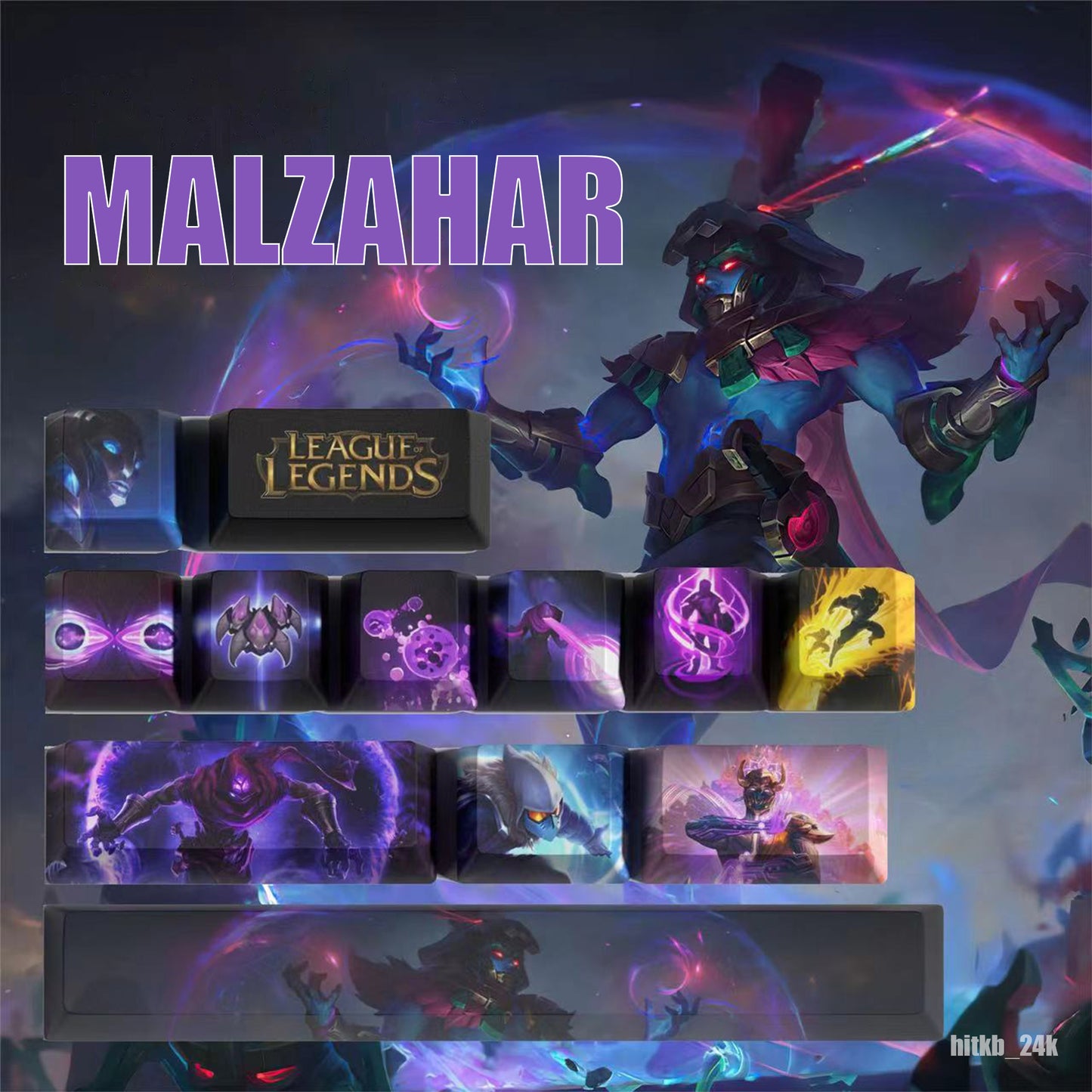 League of Legends Keycaps MALZAHAR 12 kecaps set