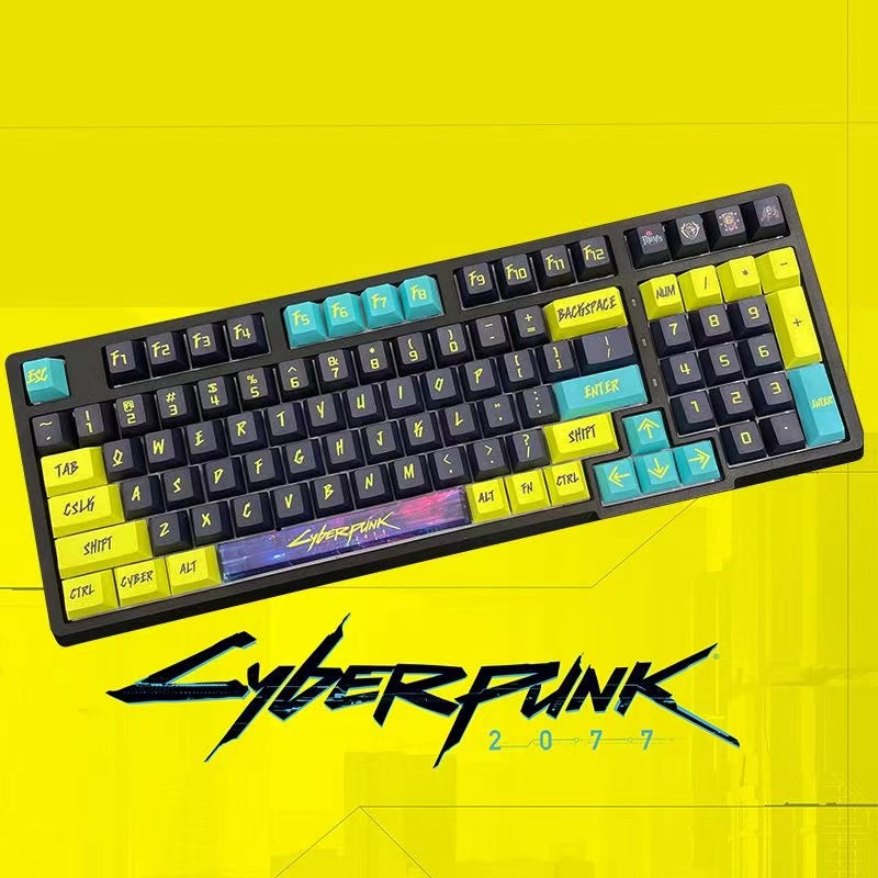 Cyberpunk 2077 Gaming theme keycaps set OEM 84/105 keys PC XBOX Game Theme keycap