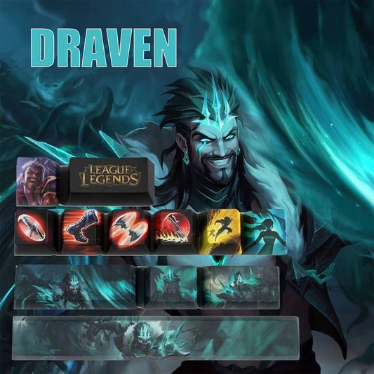 League of Legends Keycaps DRAVEN 12 keycaps set