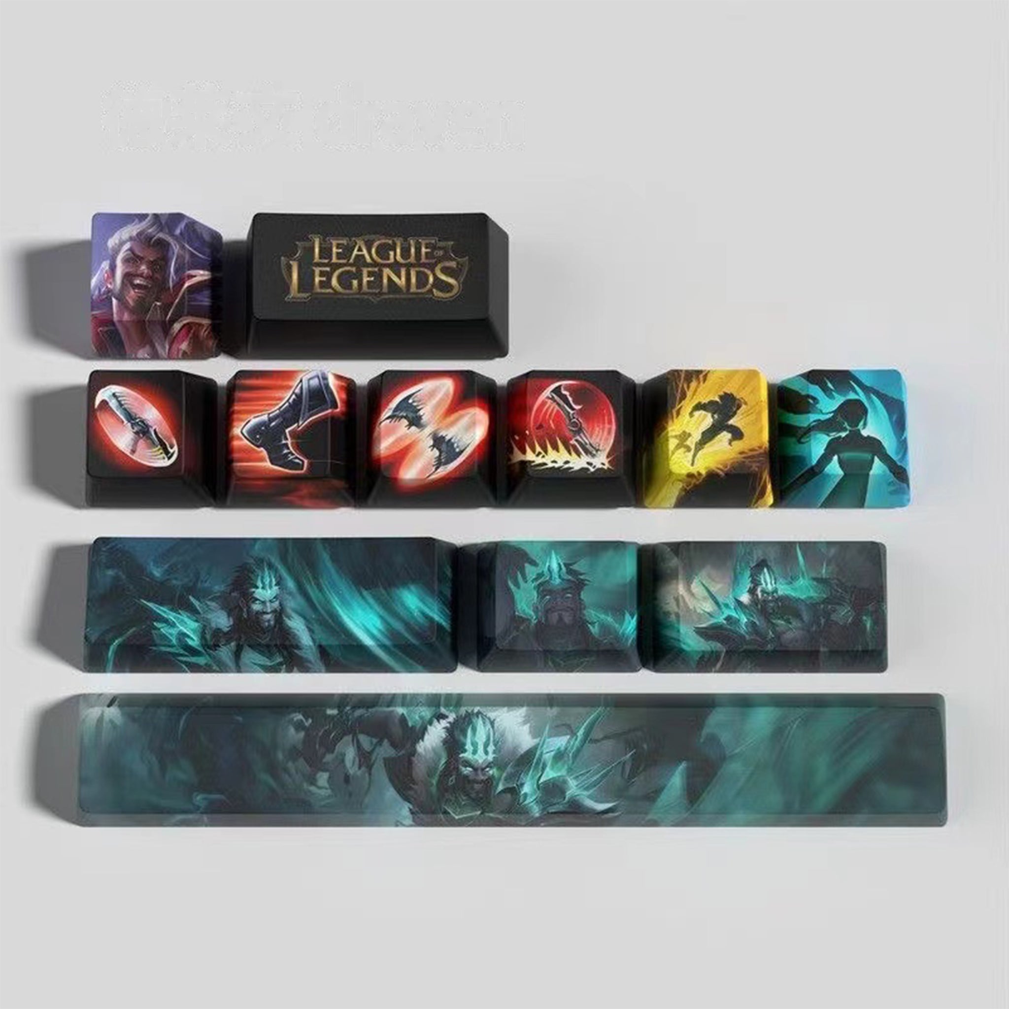League of Legends Keycaps DRAVEN 12 keycaps set