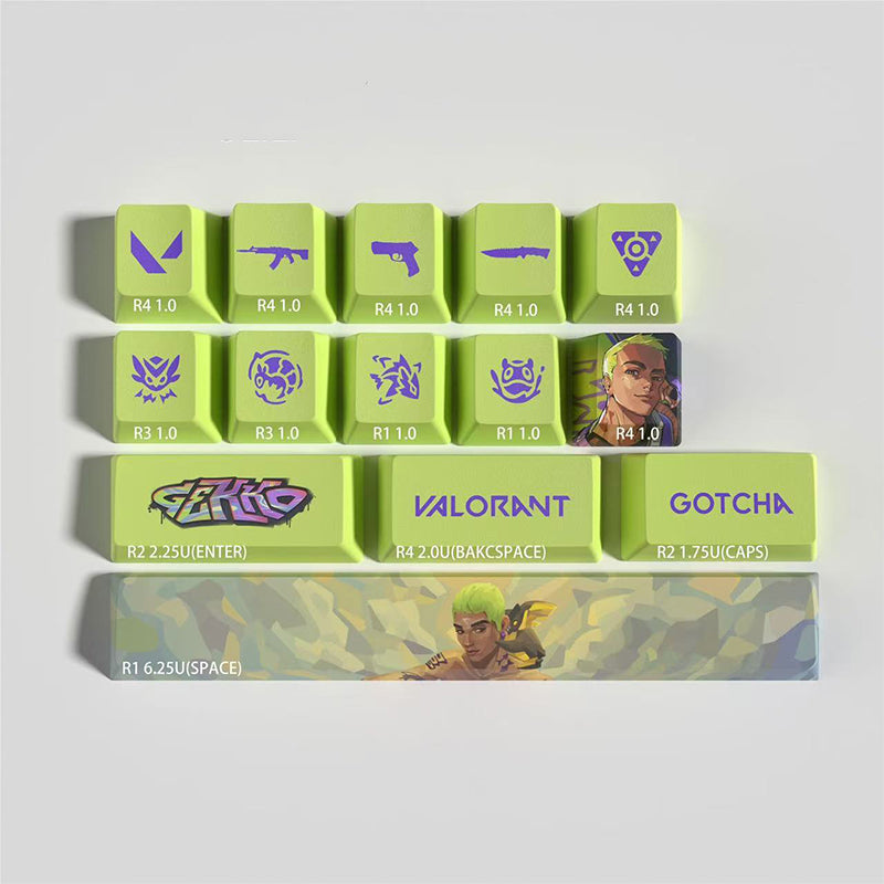Valorant Gekko keycaps 14keys