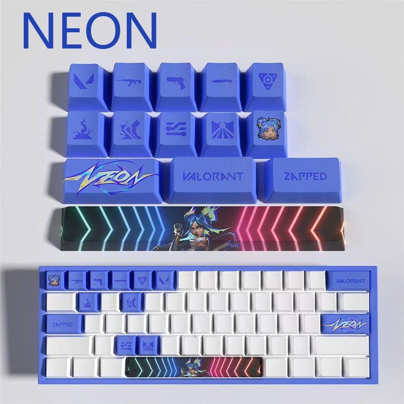 Valorant neon keycaps 14keys