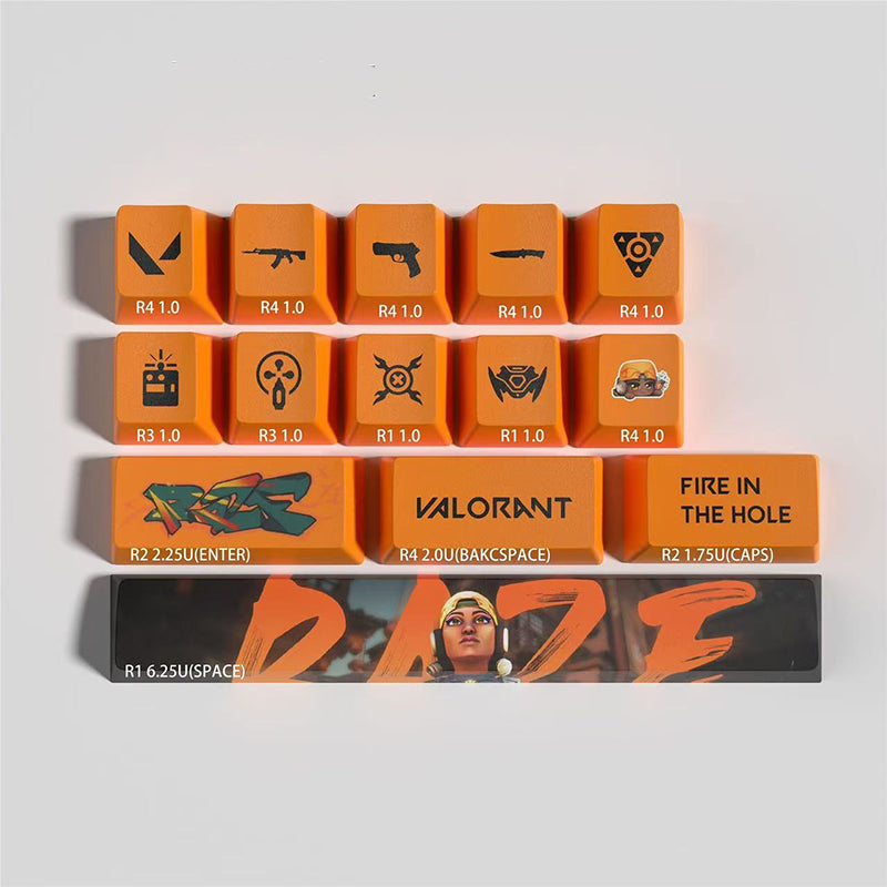 Valorant raze keycaps 14keys