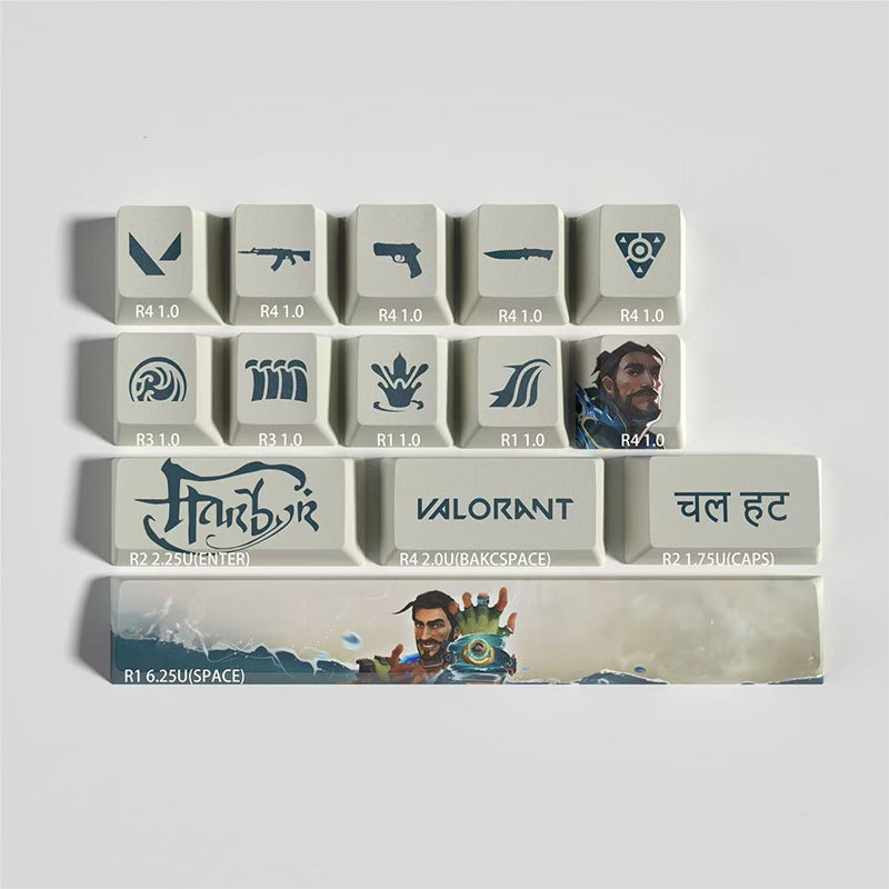 Valorant harbor keycaps 14keys