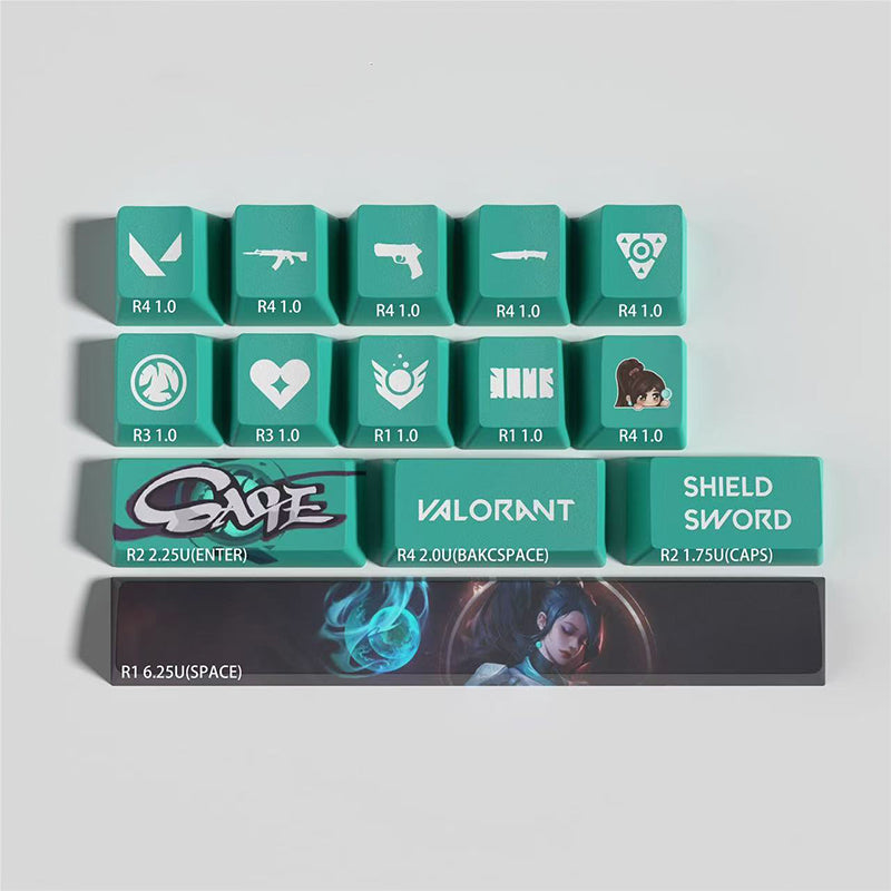 Valorant sage keycaps 14keys