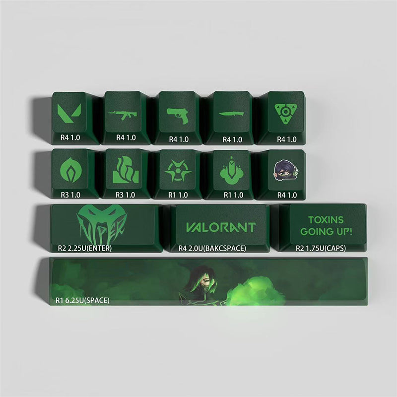 Valorant viper keycaps 14keys