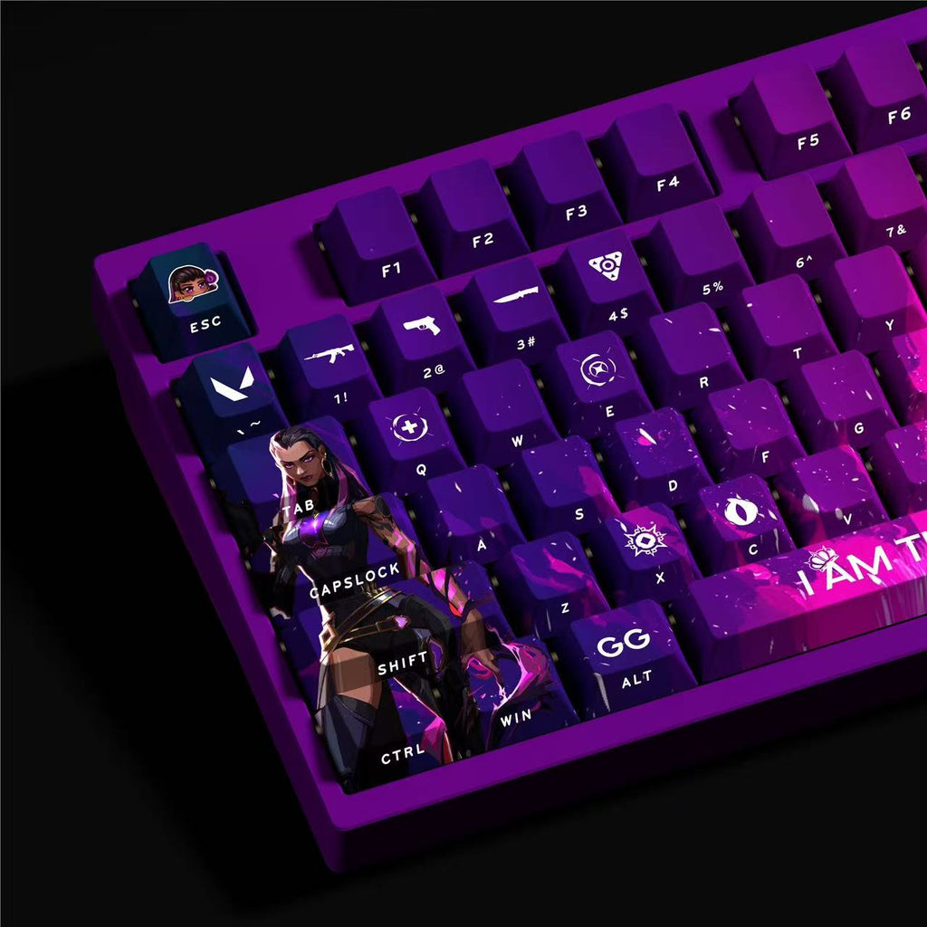 Valorant reyna/clove/sage/jett keycaps 75% keycap set