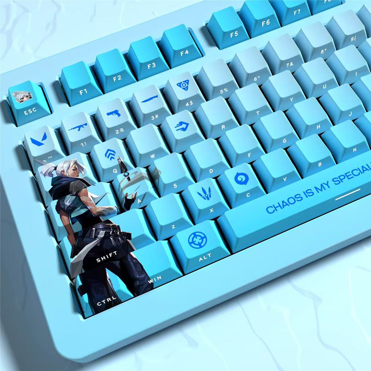 Valorant reyna/clove/sage/jett keycaps 75% keycap set