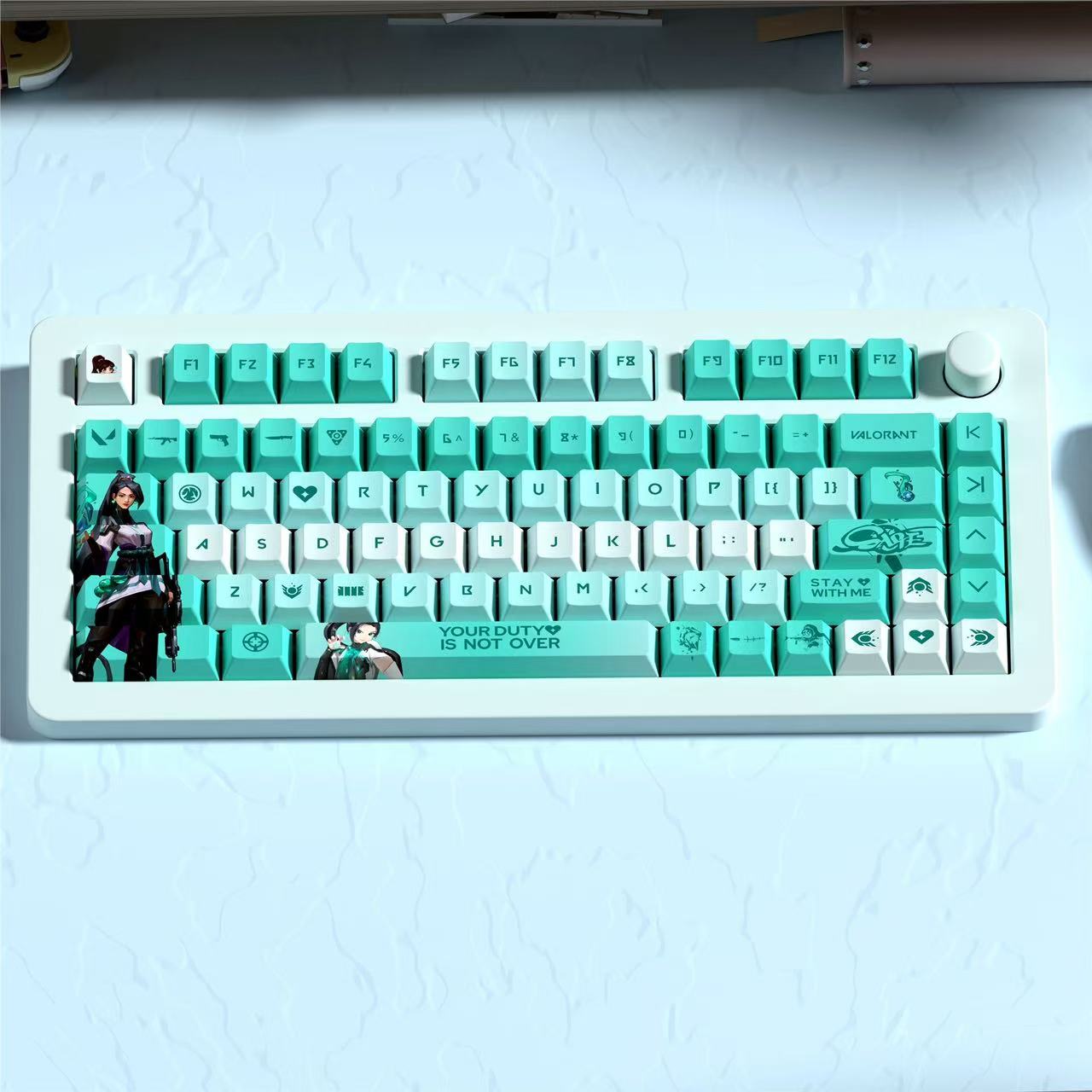 Valorant reyna/clove/sage/jett keycaps 75% keycap set