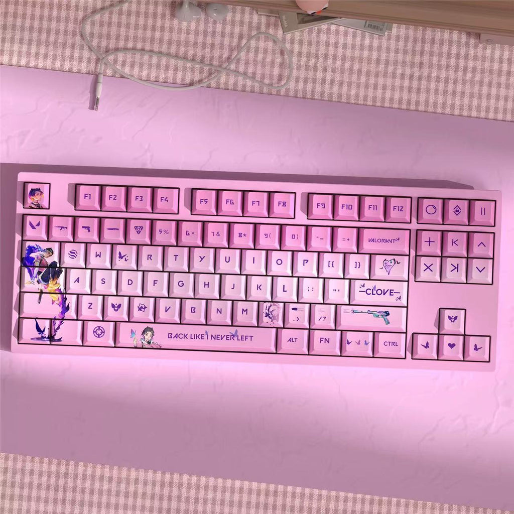 Valorant reyna/clove/sage/jett keycaps 75% keycap set