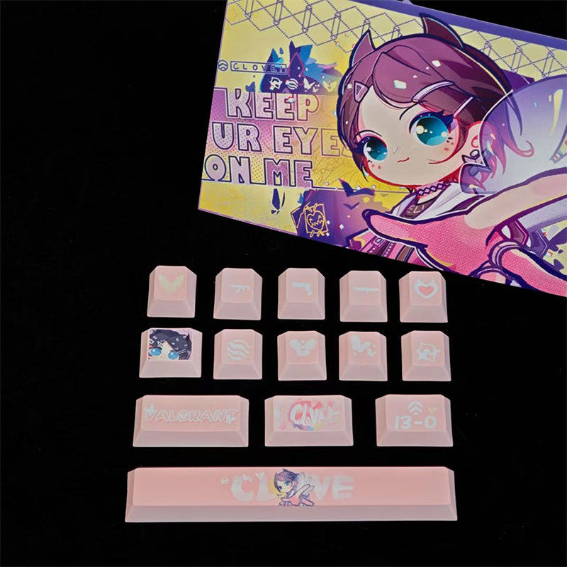 HKB New Style Keycaps for Valorant Clove keycaps 14keys