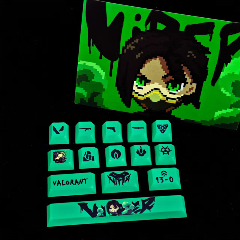 HKB New Style Keycaps for Valorant Viper keycaps 14keys