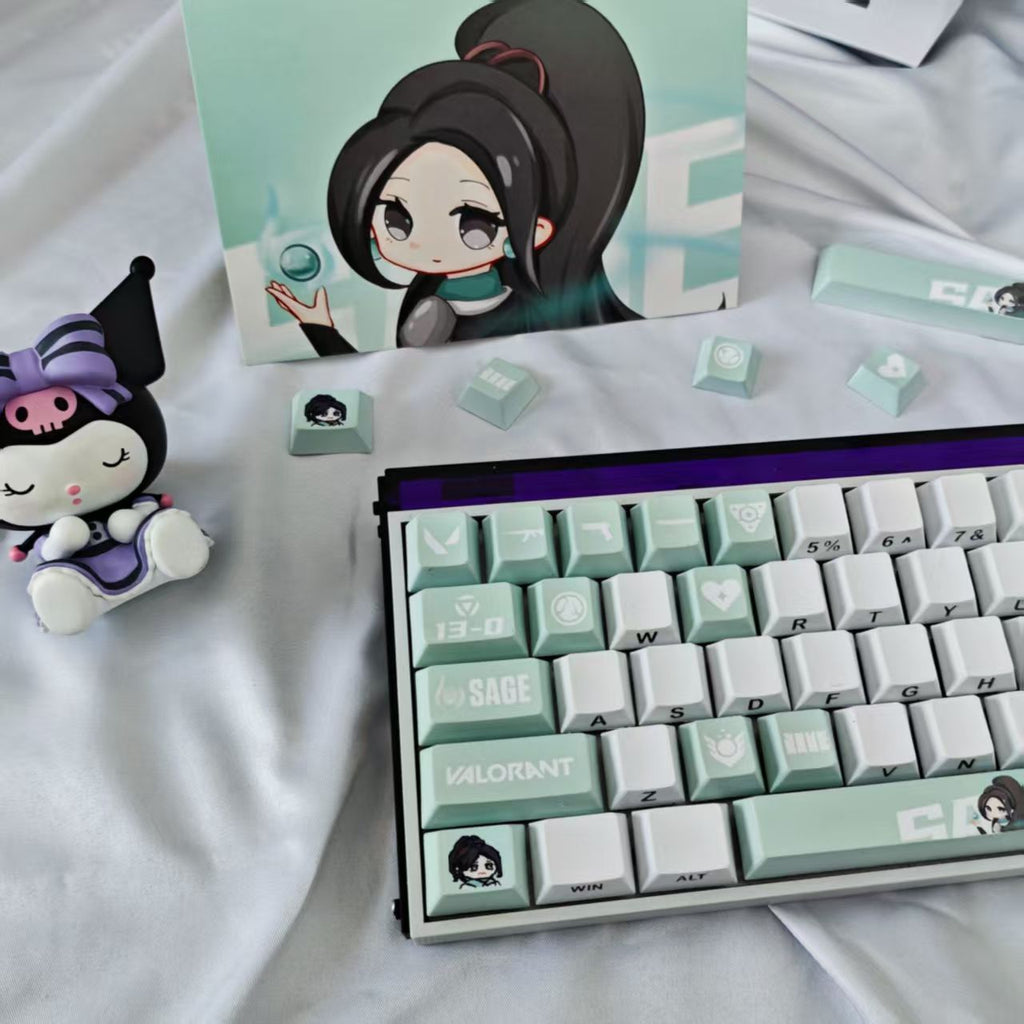HKB New Style Keycaps for Valorant Sage keycaps 14keys