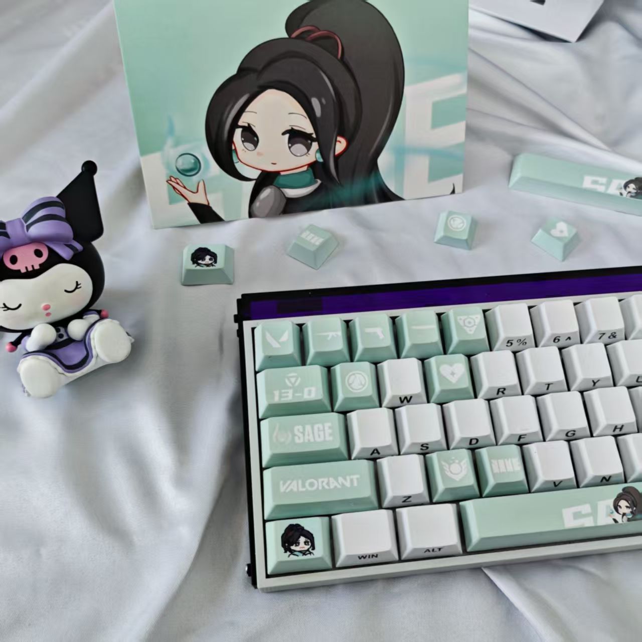 HKB New Style Keycaps for Valorant Sage keycaps 14keys