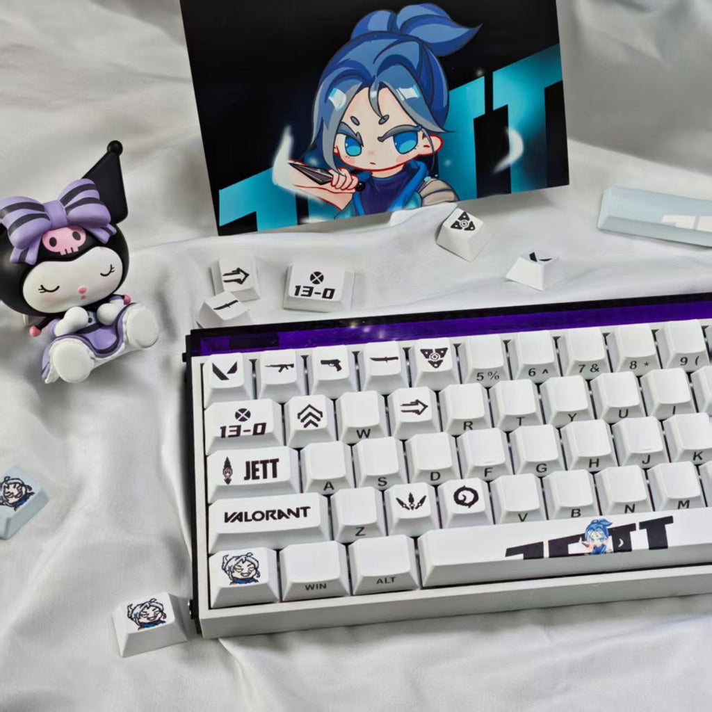 HKB New Style Keycaps for Valorant Jett keycaps 14keys