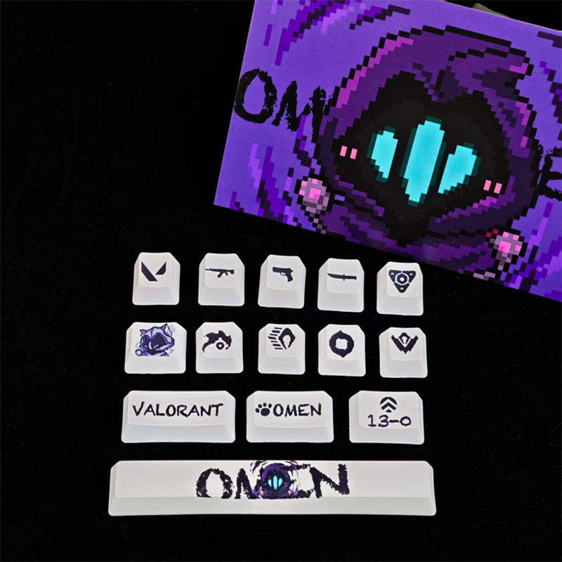 HKB New Style Keycaps for Valorant omen keycaps 14keys