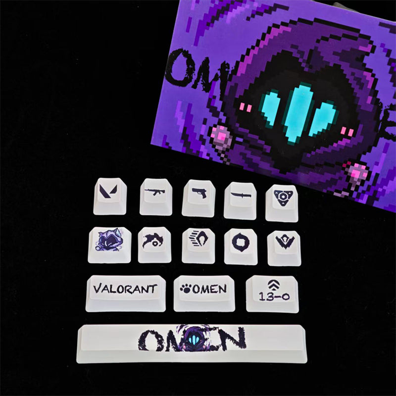 HKB New Style Keycaps for Valorant omen keycaps 14keys