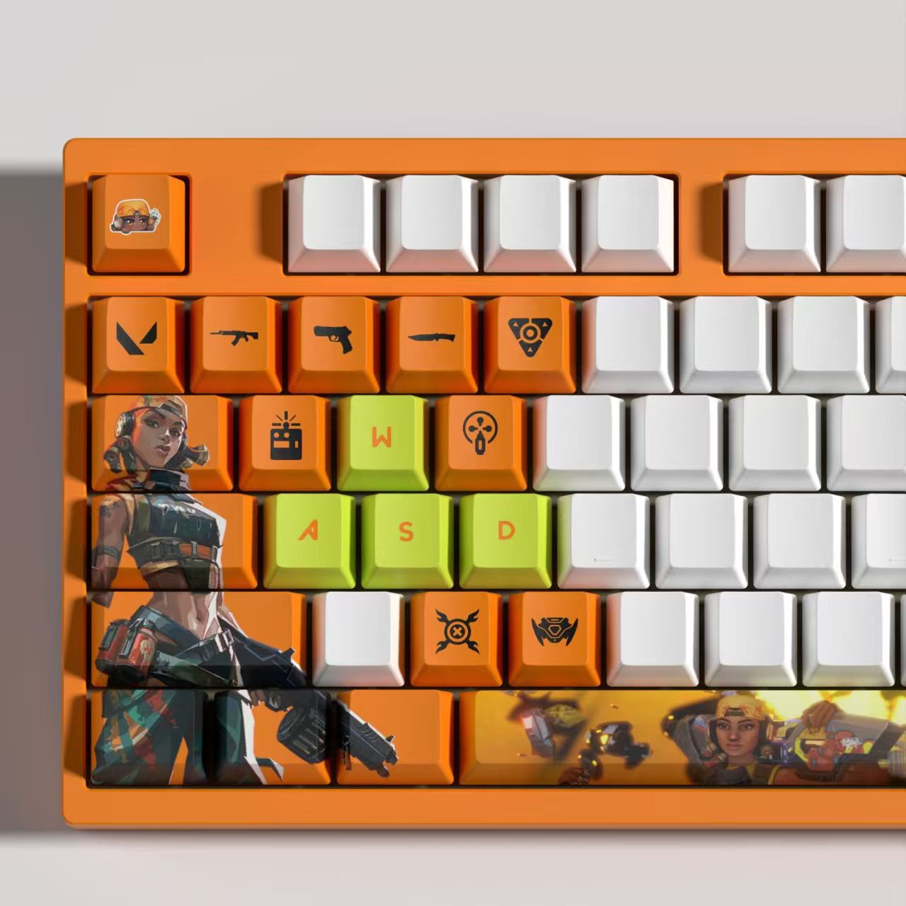 VaLorant Themed Keycaps RAZE Agent Custom Keycap Keyboard Set 29 Keys