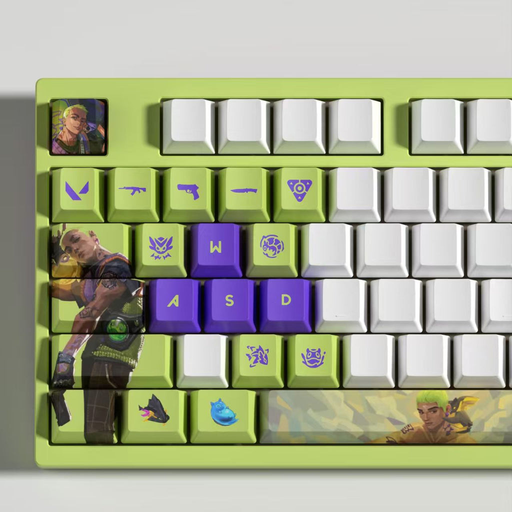VaLorant Themed Keycaps GEKKO Agent Custom Keycap Keyboard Set 29 Keys