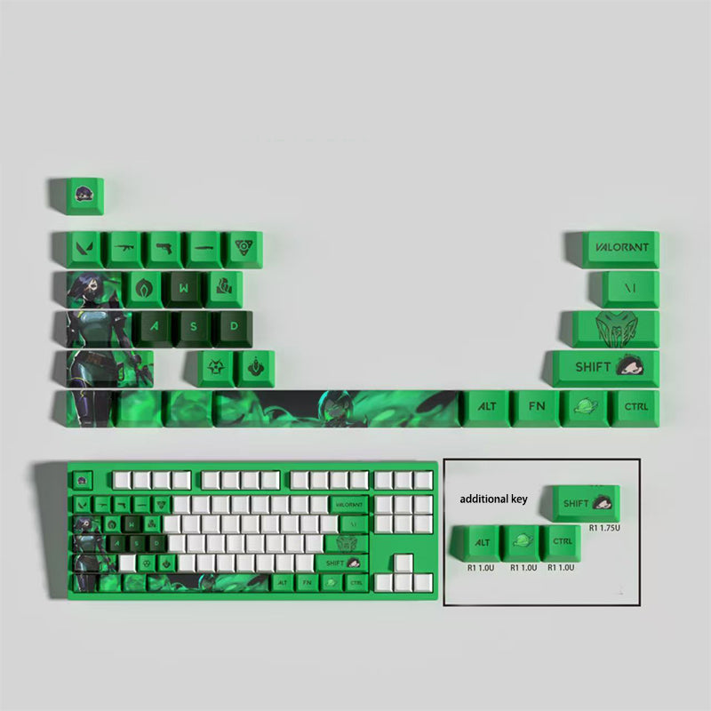 VaLorant Themed Keycaps VIPER Agent Custom Keycap Keyboard Set 29 Keys