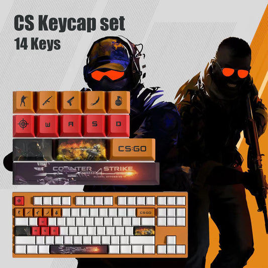 Counter-Strike Themed Keyboard Keycaps 14/29 keys CSGO CS2 Gaming Theme Keycap set OME height keycap