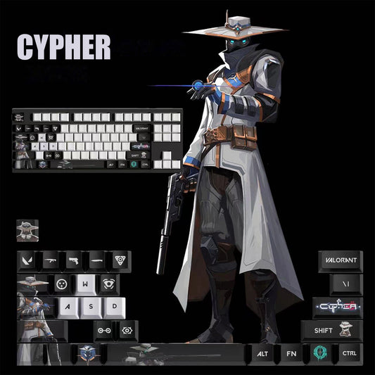 VaLorant Themed Keycaps CYPHER Agent Custom Keycap Keyboard Set 29 Keys