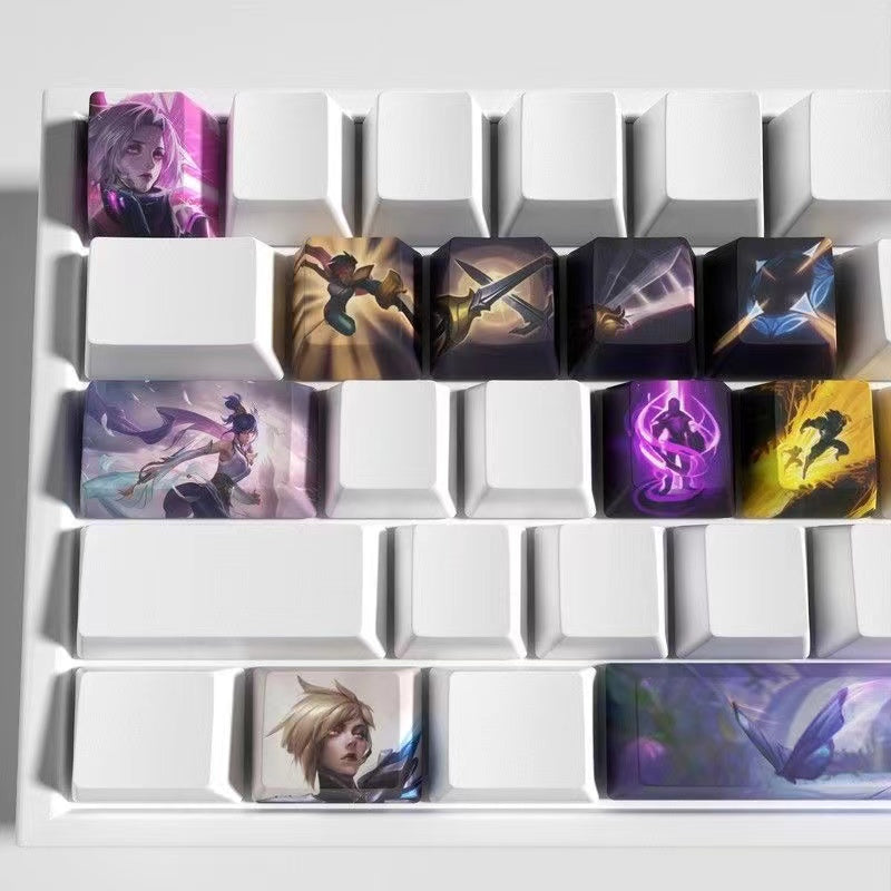 League of Legends keycaps Fiora character 12 keycaps set