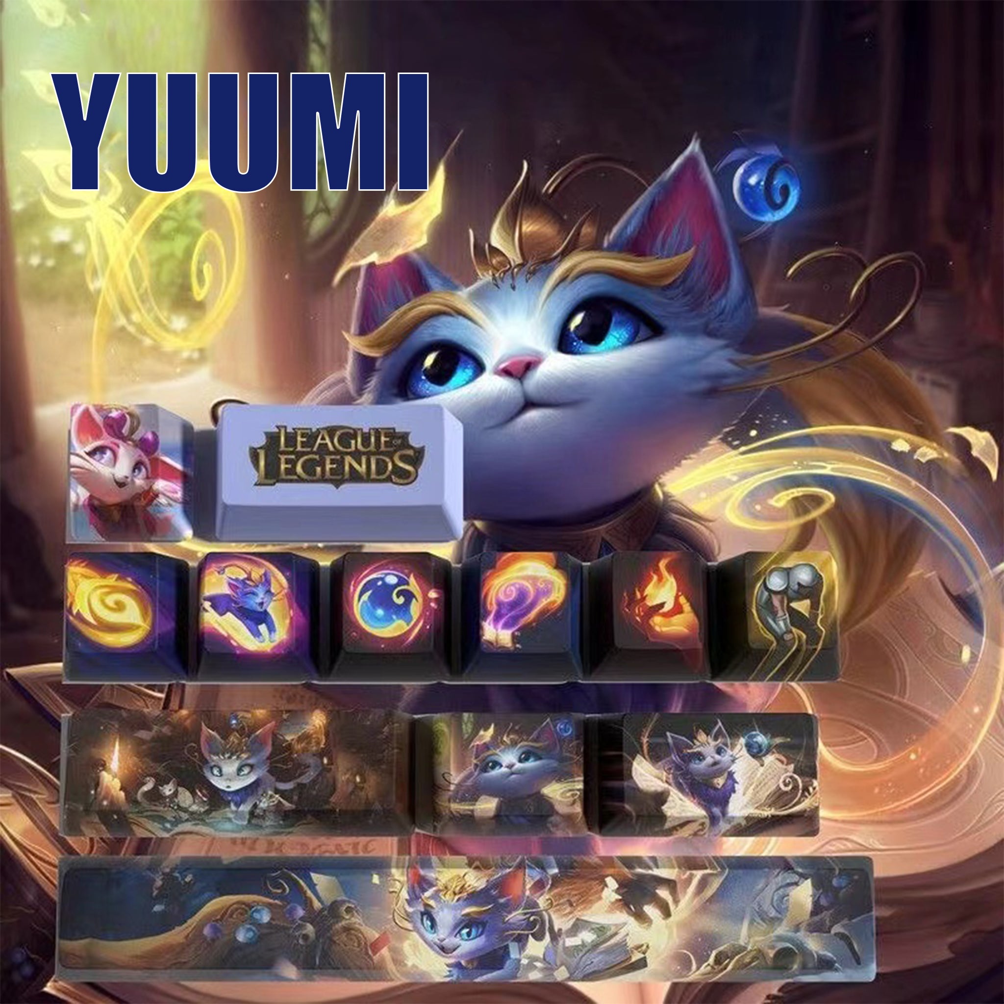 League of Legends Keycaps YUUMI 12 kecaps set