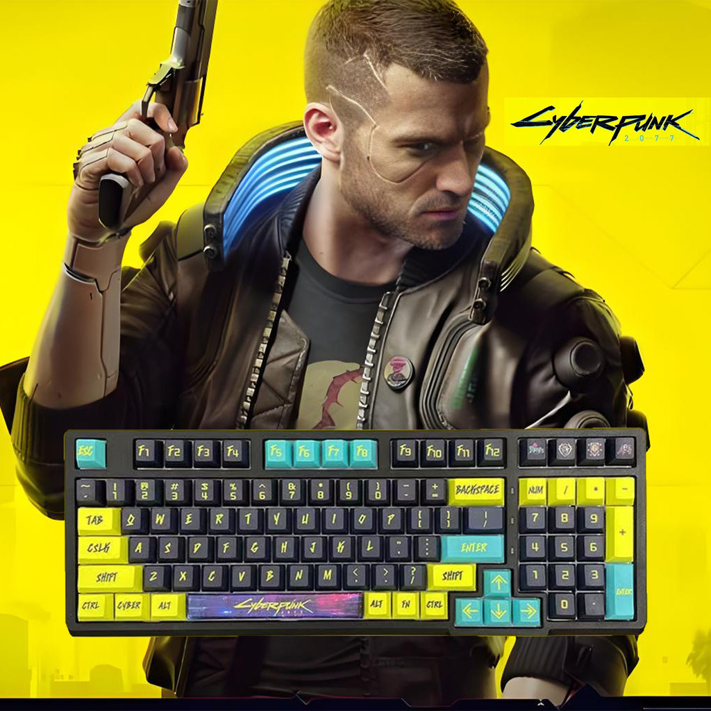 Cyberpunk 2077 Gaming theme keycaps set OEM 84/105 keys PC XBOX Game Theme keycap