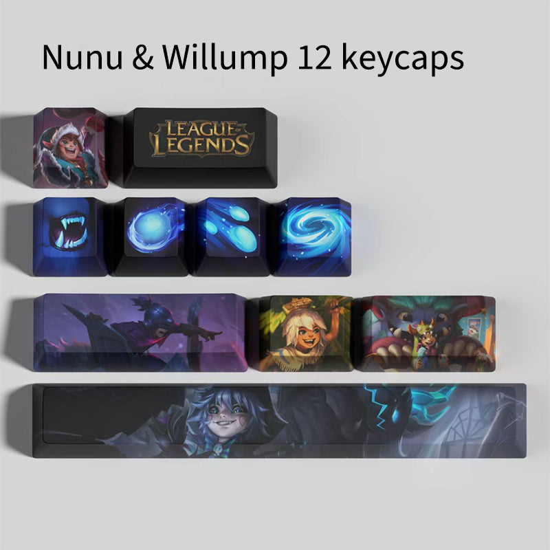 League of Legends Keycaps Nunu & Willump 12 keycaps set
