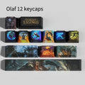 League of Legends Keycaps Olaf 12 keycaps set