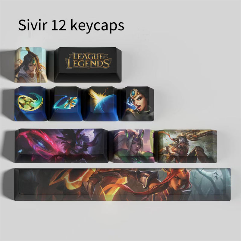 League of Legends Keycaps Sivir 12 keycaps set