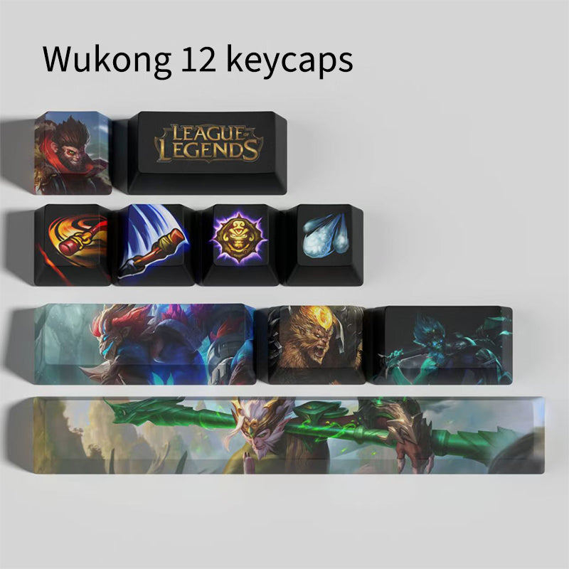 League of Legends Keycaps Wukong 12 keycaps set