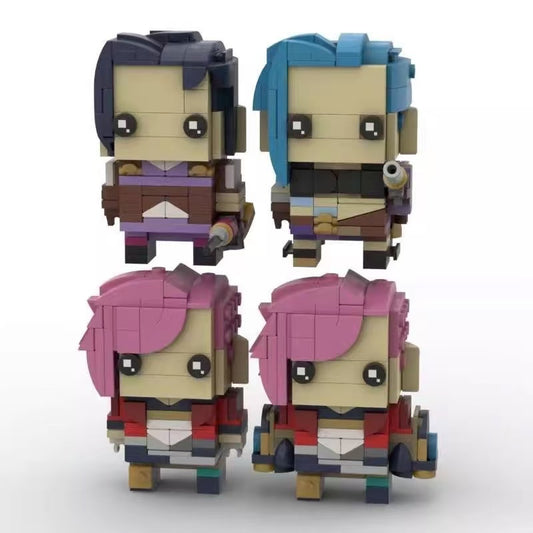 Arcane theme Assembly Building Blocks Toy League of legends Characters Peripherals JINX/VI/EKKO