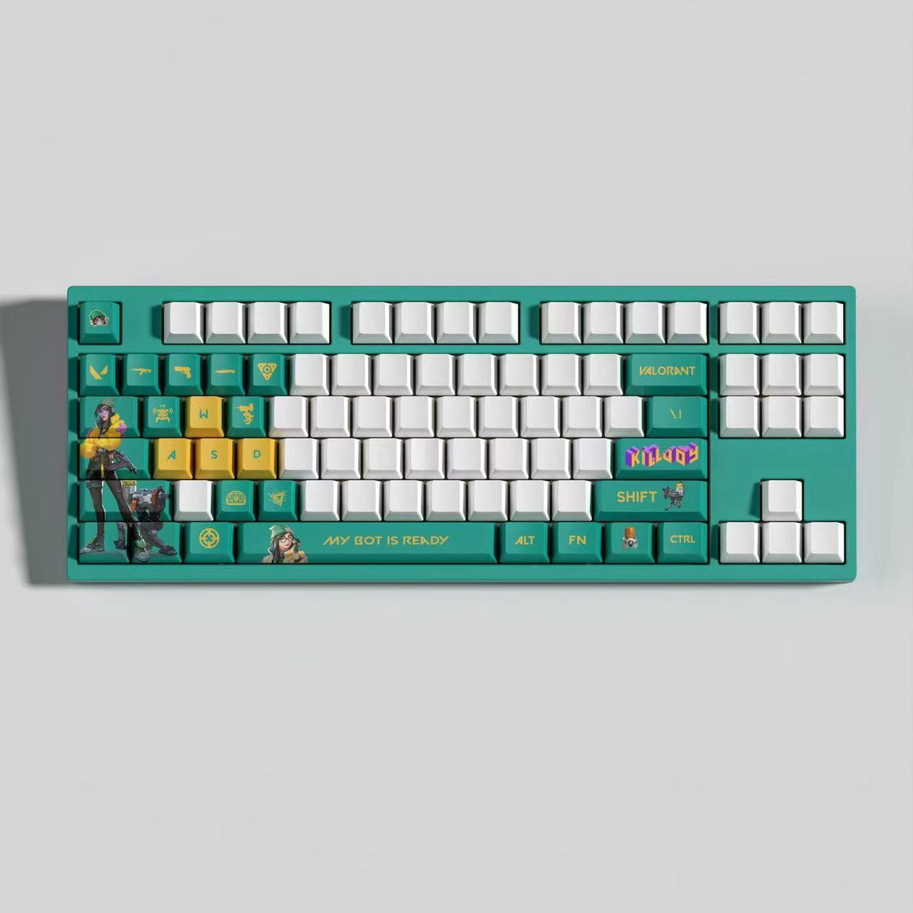 VaLorant Themed Keycaps KILLJOY Agent Custom Keycap Keyboard Set 29 Keys