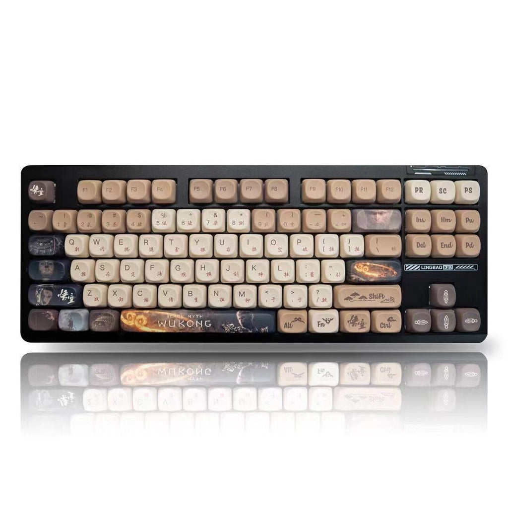 Black mythh ：wukong keycaps 140 keys gaming theme keycap set Suitable for various mechanical keyboards