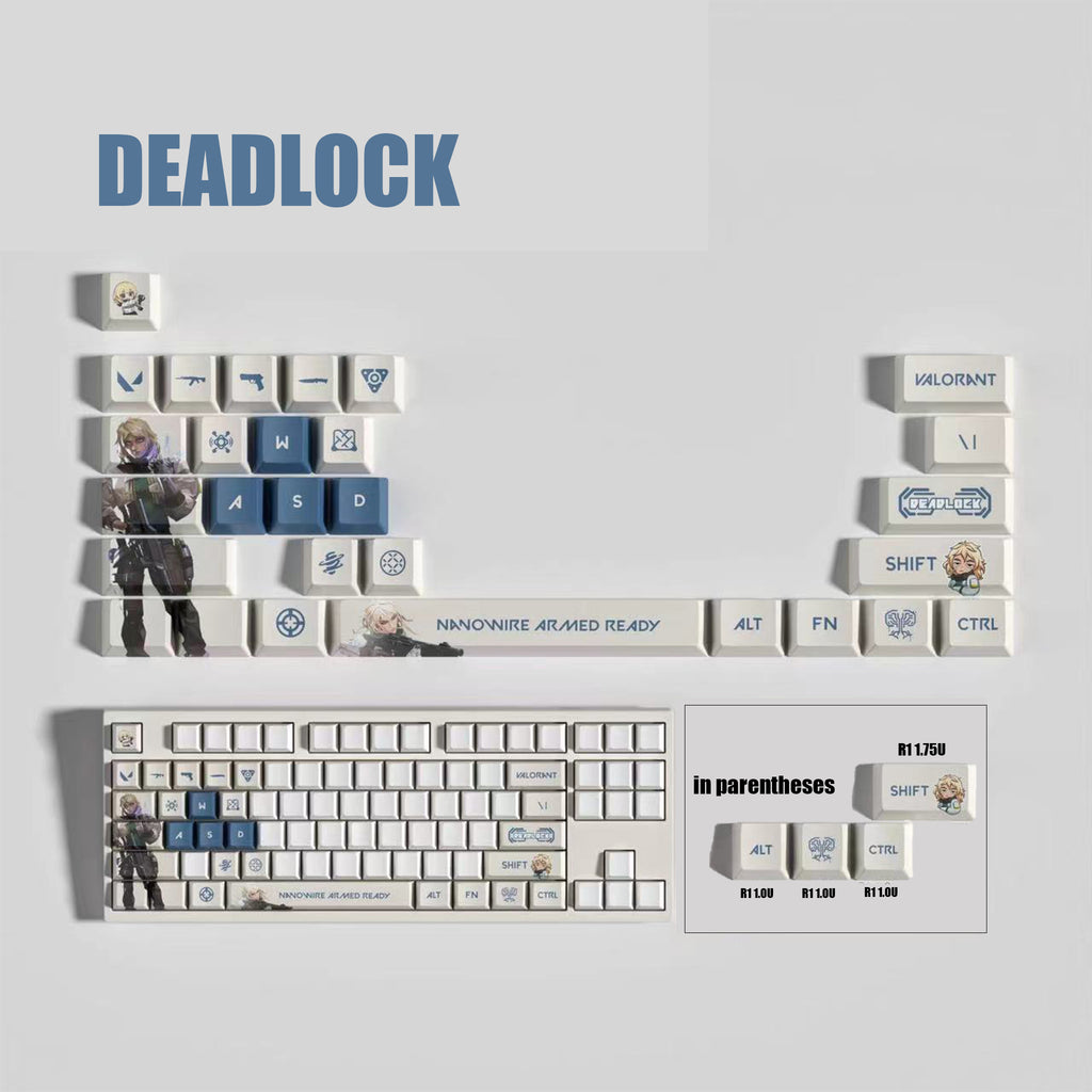 VaLorant Themed Keycaps DEADLOCK Agent Custom Keycap Keyboard Set 29 Keys