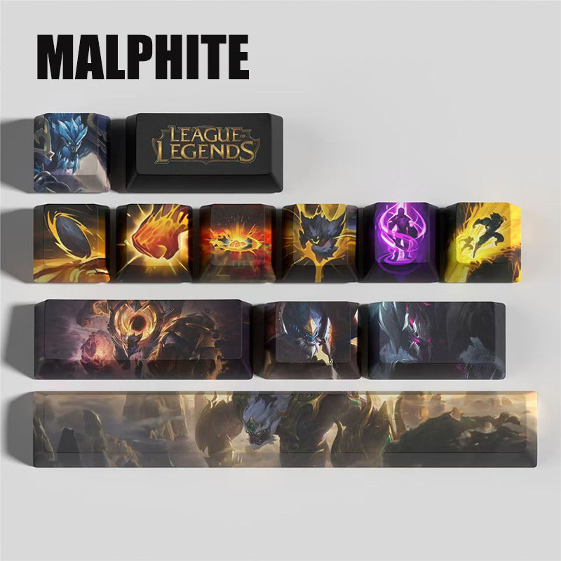 League of Legends Keycaps Malphite 12 keycaps set