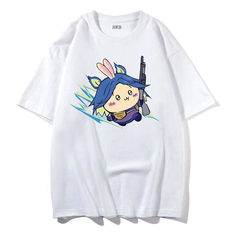 Valorant X Chiikawa theme Ovesize T-shirts valorant meme shirt（2）